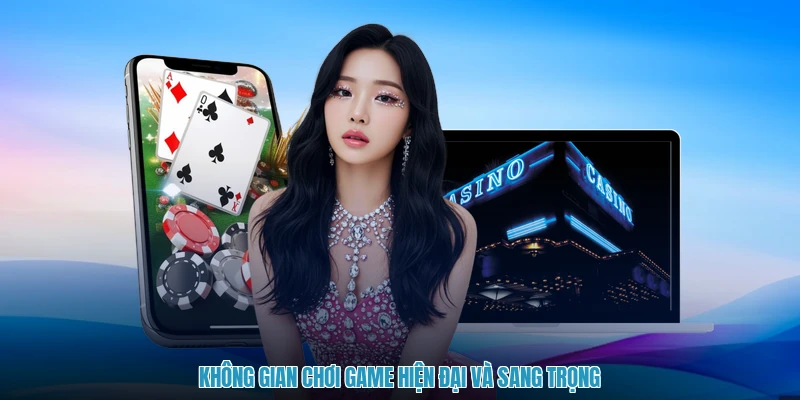 Không gian chơi game hiện đại và sang trọng